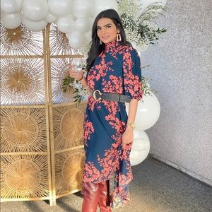 Printed dress, small size , party wear.